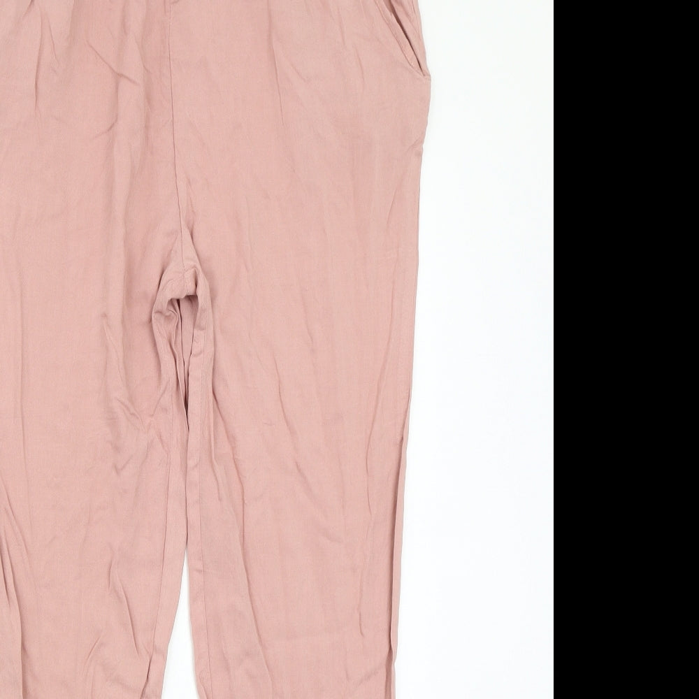 Boohoo Womens Pink   Trousers  Size 12 L26 in