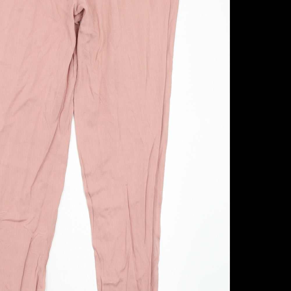 Boohoo Womens Pink   Trousers  Size 12 L26 in