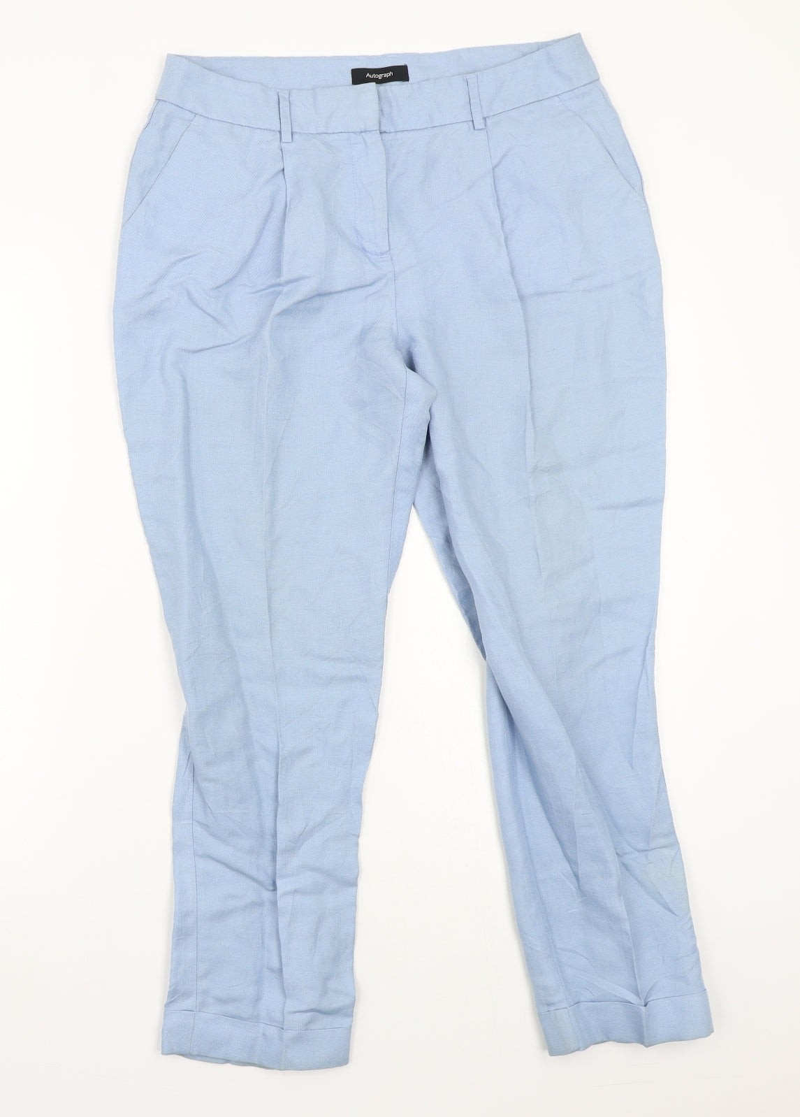 Marks and Spencer Womens Blue   Trousers  Size 12 L27 in