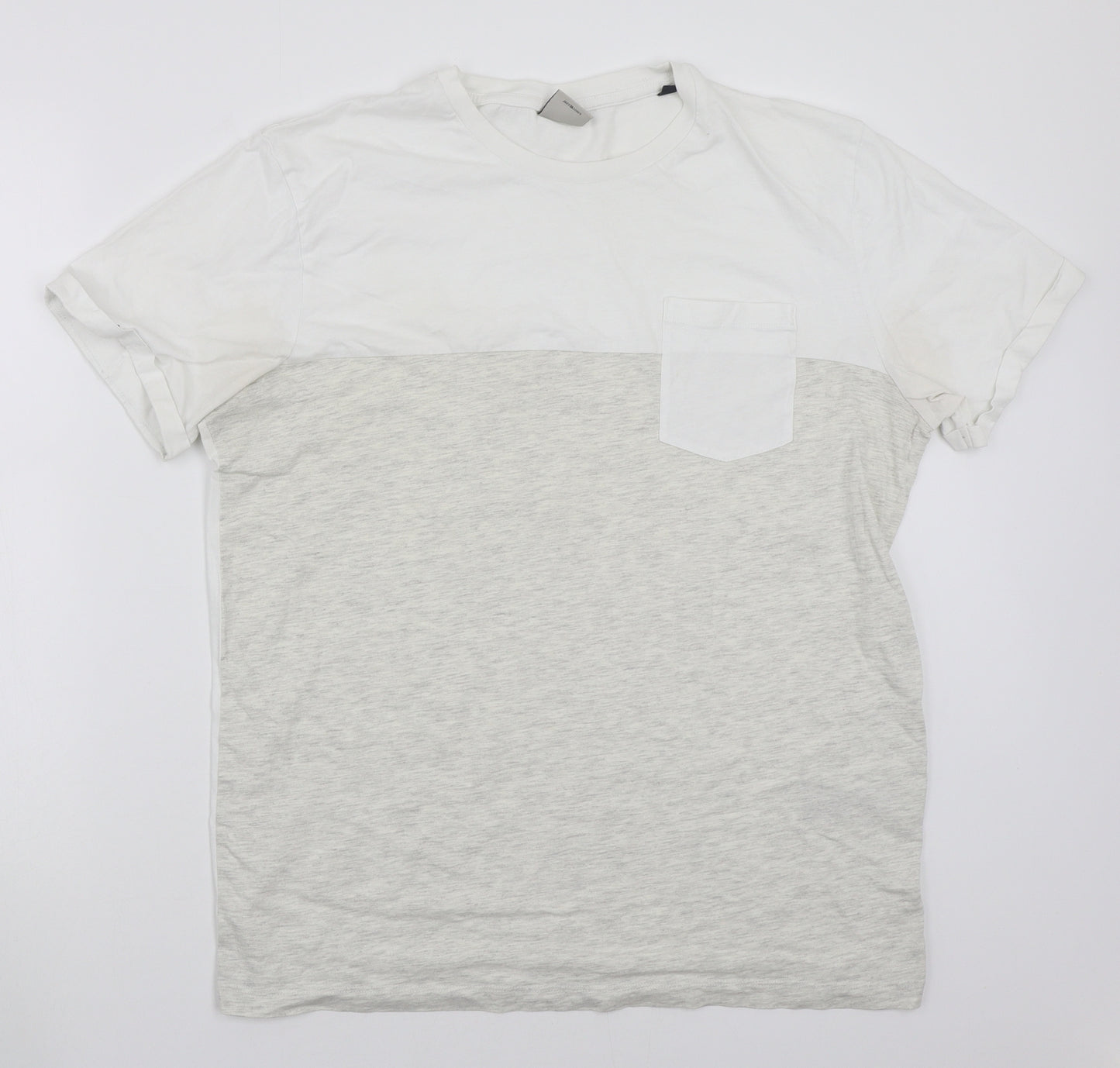 JACK & JONES Mens Grey    T-Shirt Size XL
