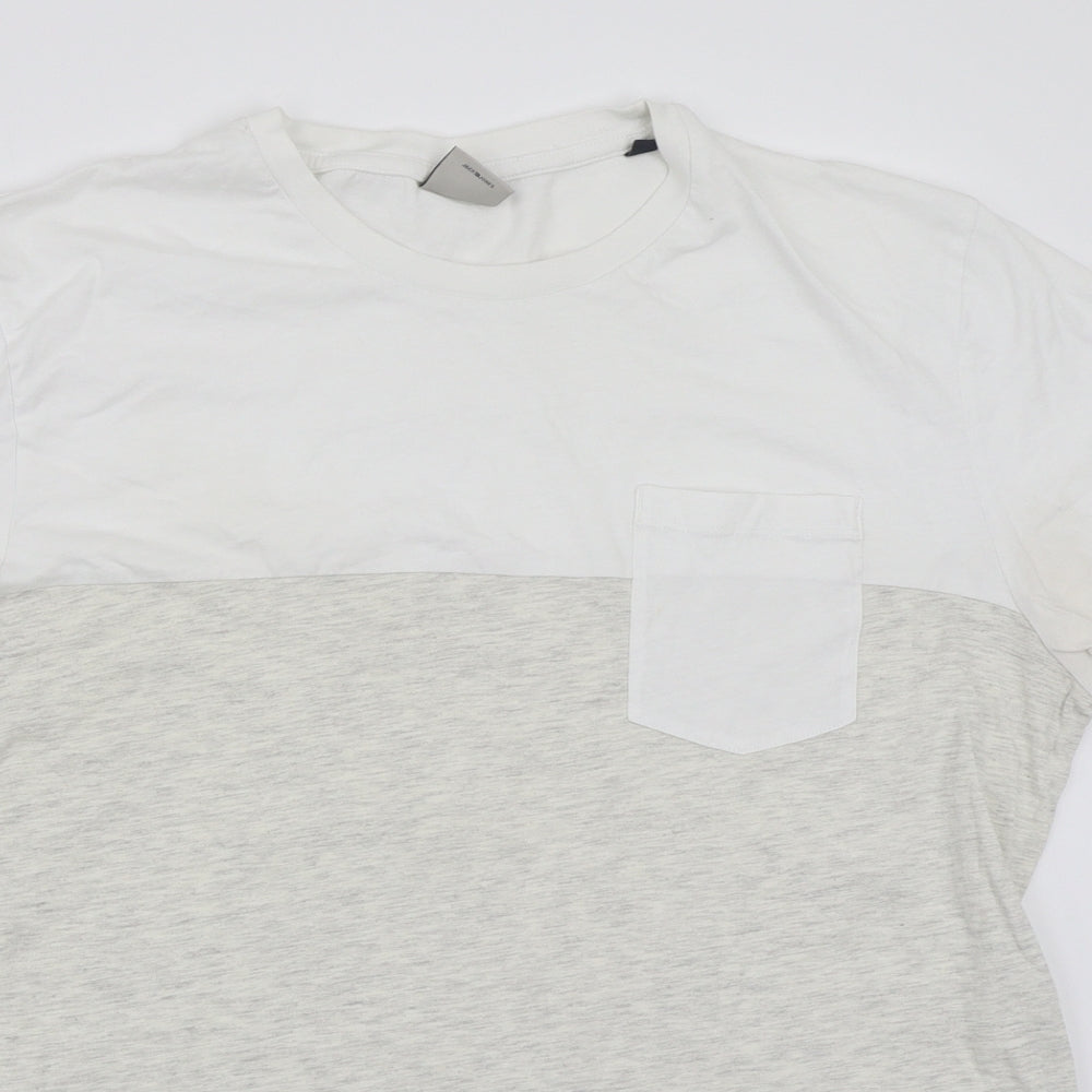 JACK & JONES Mens Grey    T-Shirt Size XL