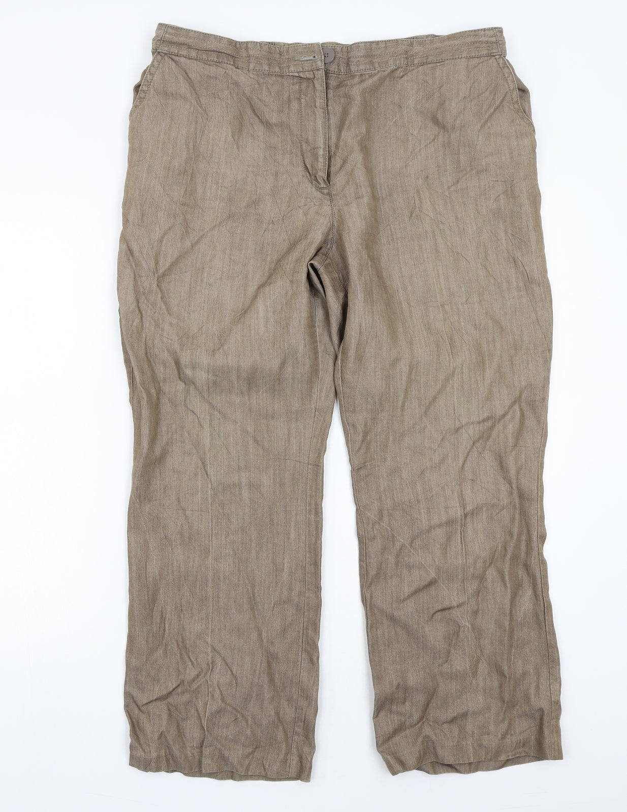 Marks and Spencer Womens Brown   Trousers  Size 16 L26 in