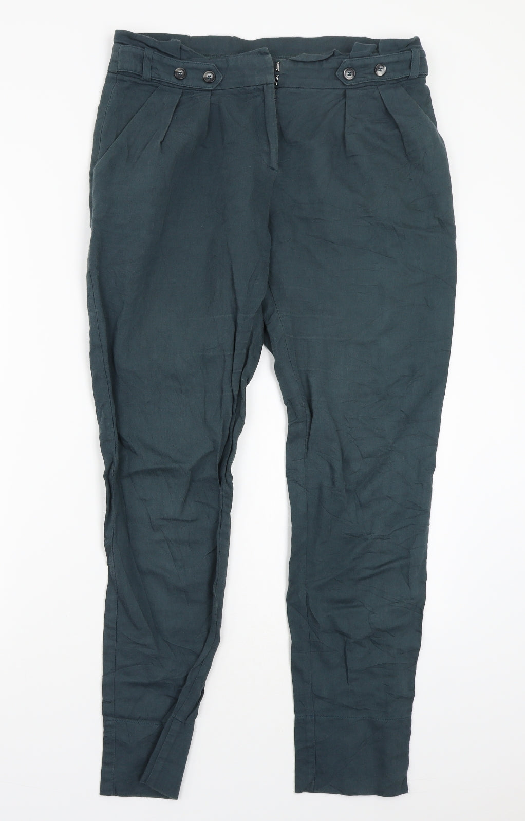 Topshop Womens Green   Trousers  Size 12 L27 in