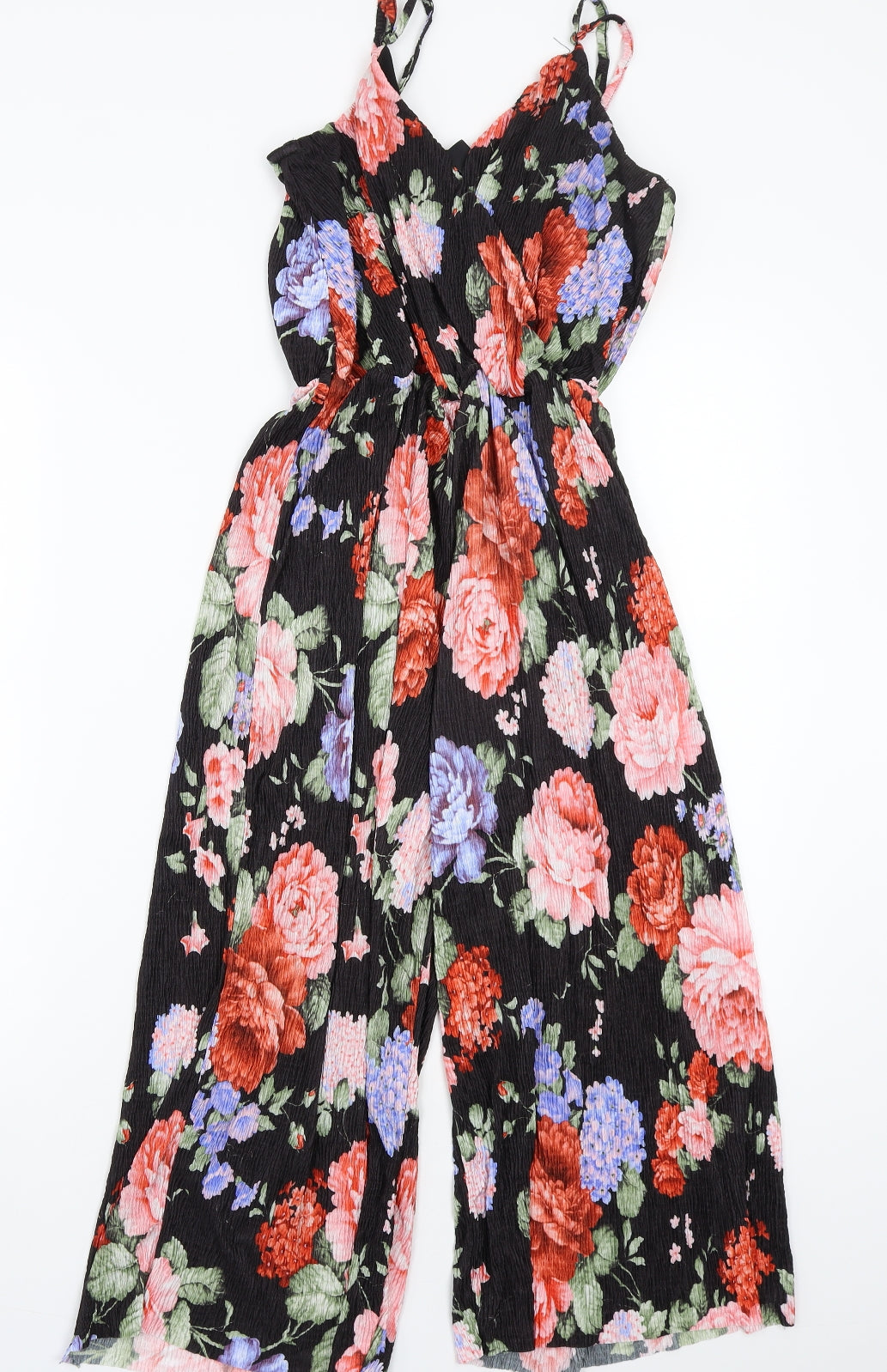 Newlook Womens Black Floral  Jumpsuit One-Piece Size 8