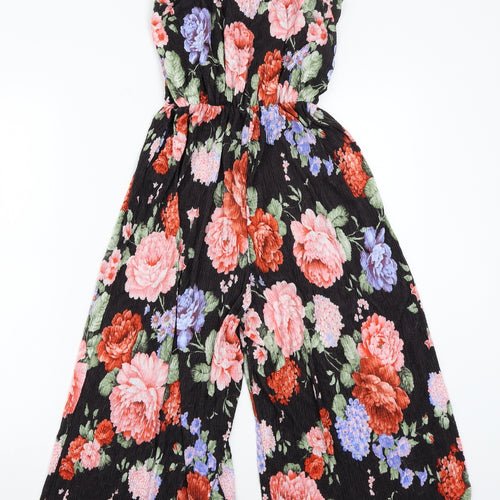Newlook Womens Black Floral  Jumpsuit One-Piece Size 8
