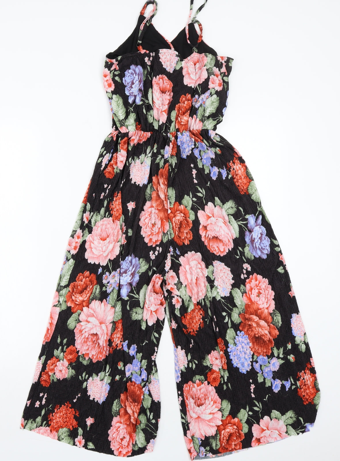 Newlook Womens Black Floral  Jumpsuit One-Piece Size 8