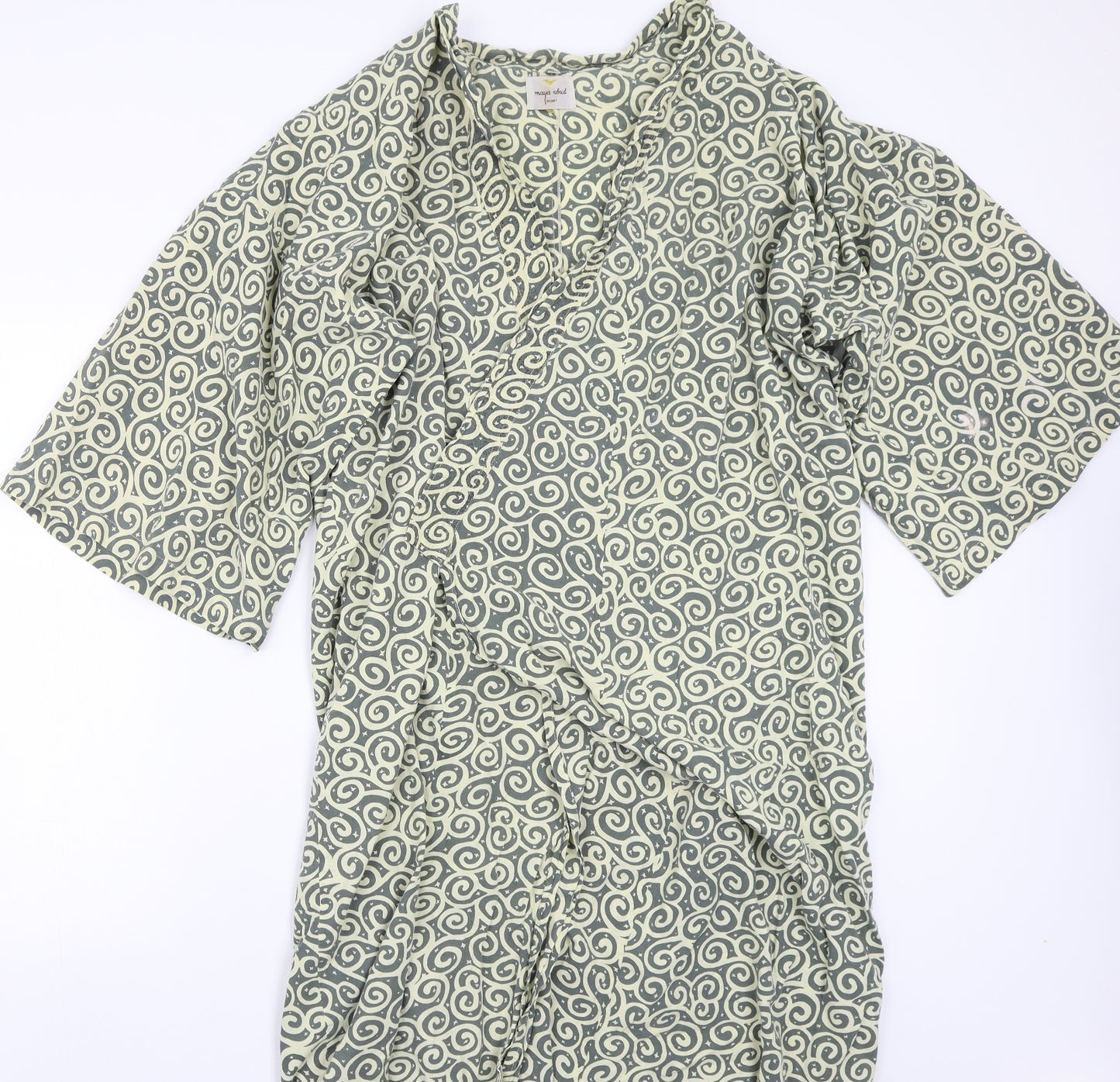 Maya ubud Womens Green Geometric  Cardigan Jumper Size XL