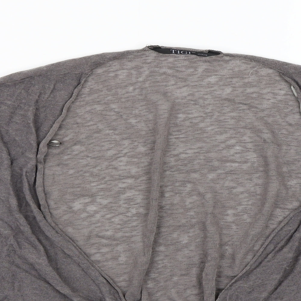 Tigi Womens Grey   Cardigan Jumper Size 22