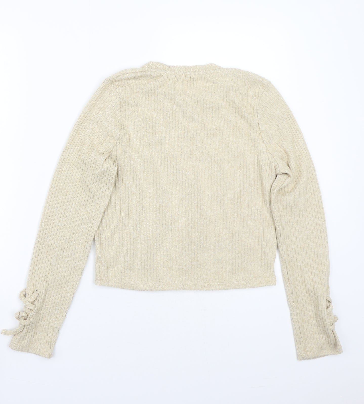 Candy Couture Womens Beige   Basic T-Shirt Size 16