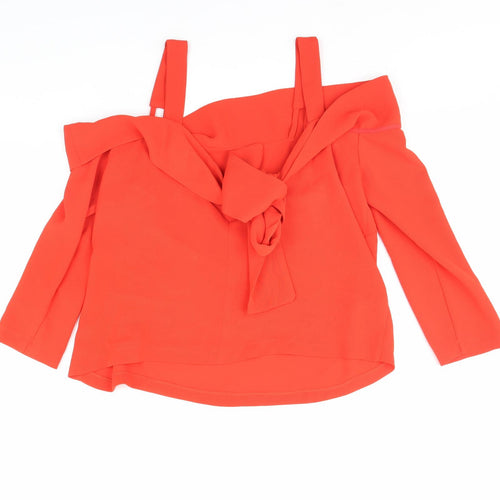 Topshop Womens Orange   Basic Blouse Size 12