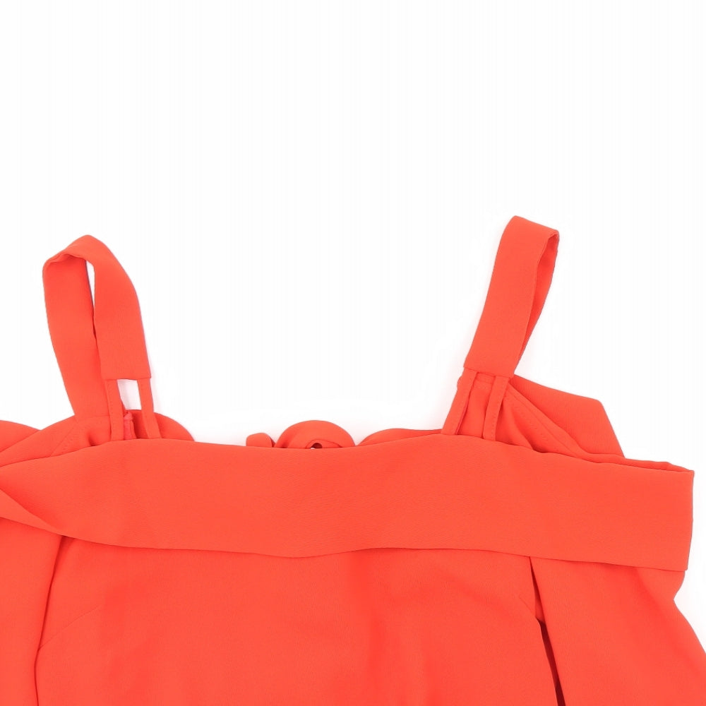 Topshop Womens Orange   Basic Blouse Size 12