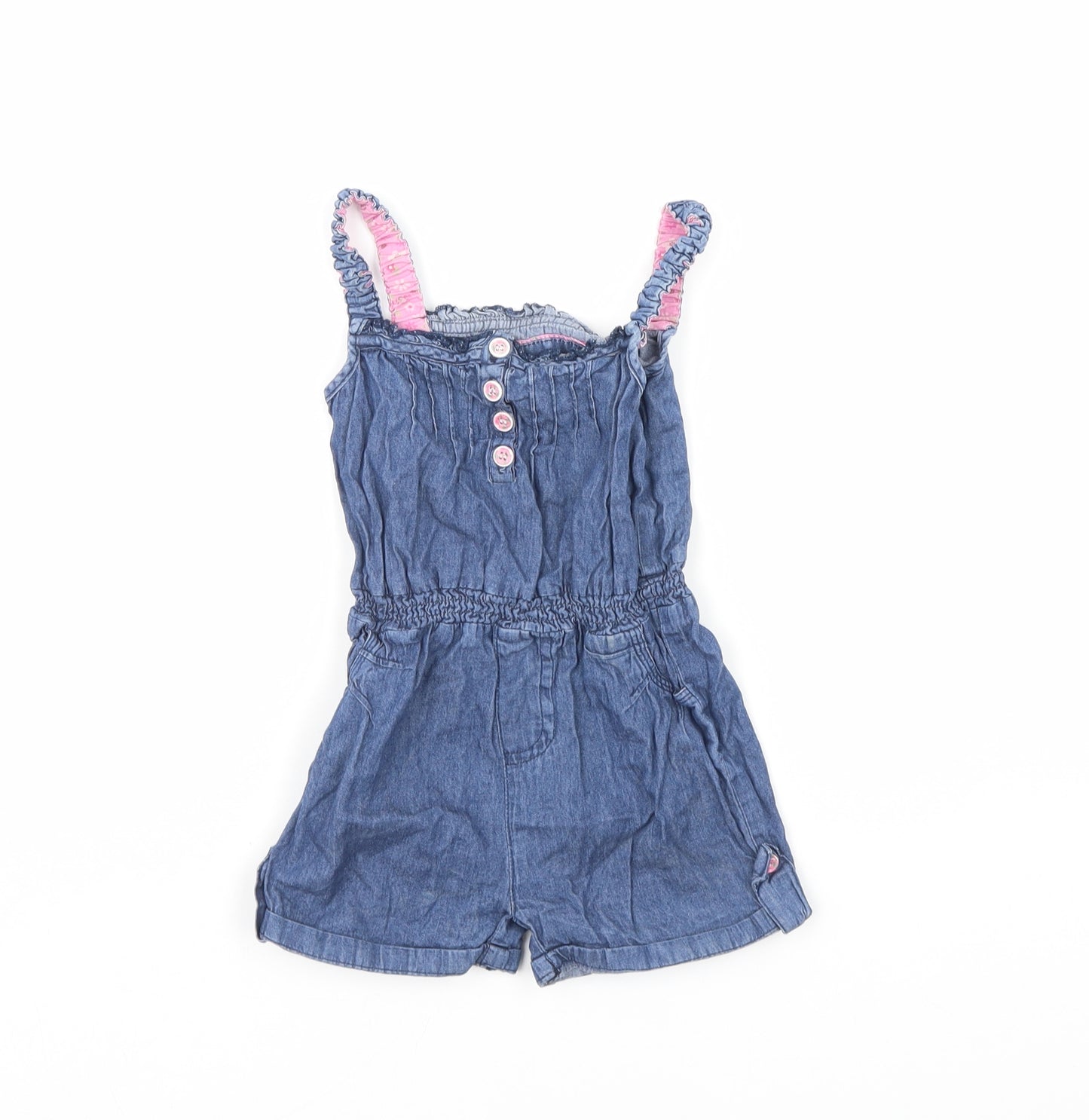 Early days Girls Blue   Dungaree One-Piece Size 18 Months