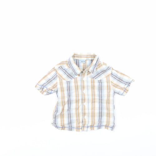 Red Herring Boys Brown Check  Basic Button-Up Size 2 Years