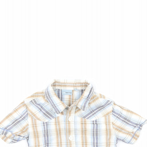 Red Herring Boys Brown Check  Basic Button-Up Size 2 Years