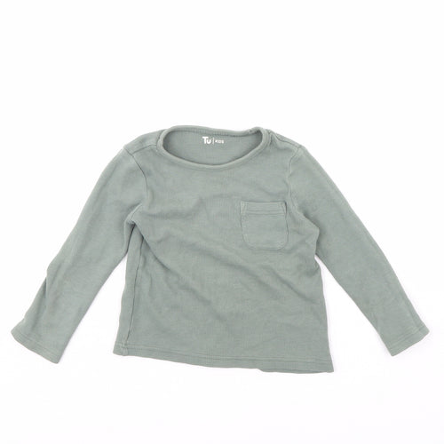 TU Boys Green   Basic T-Shirt Size 2 Years