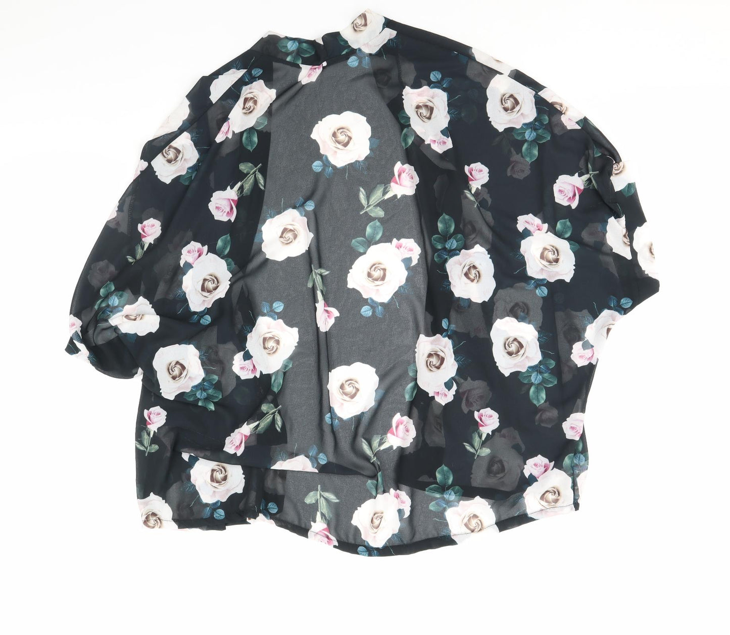 Boohoo Womens Black Floral  Jacket  Size 20