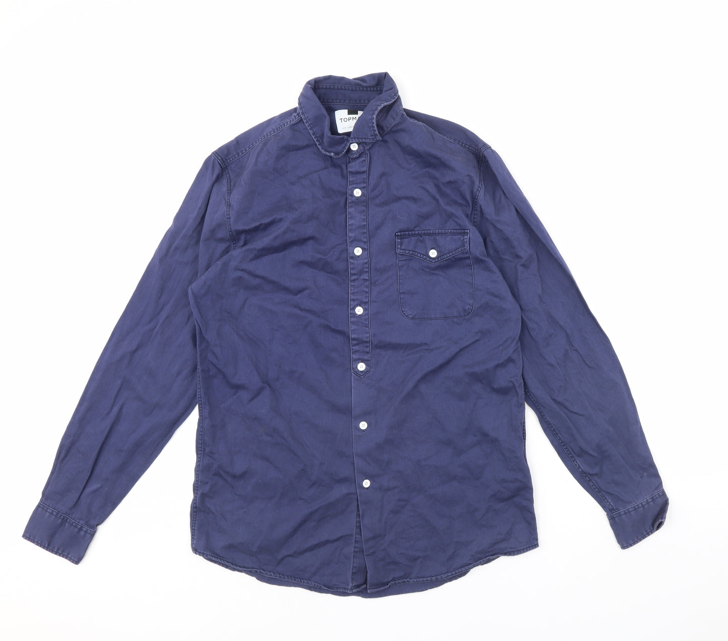 Topman Mens Blue    Dress Shirt Size M