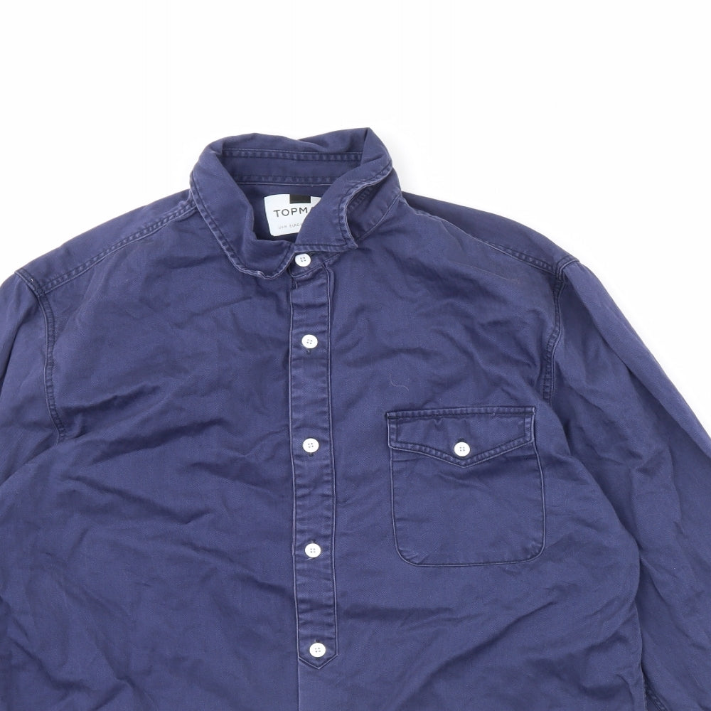 Topman Mens Blue    Dress Shirt Size M