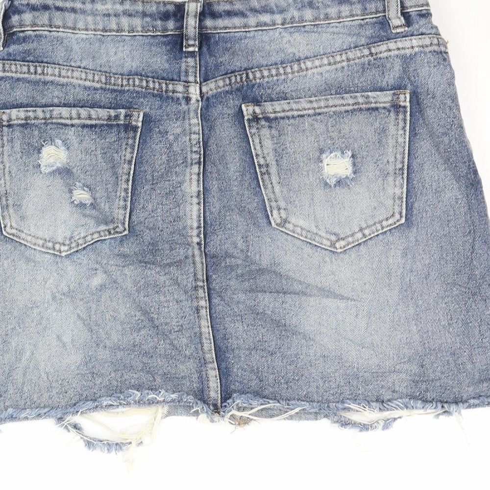 Denim Club Womens Blue  Denim Mini Skirt Size 10