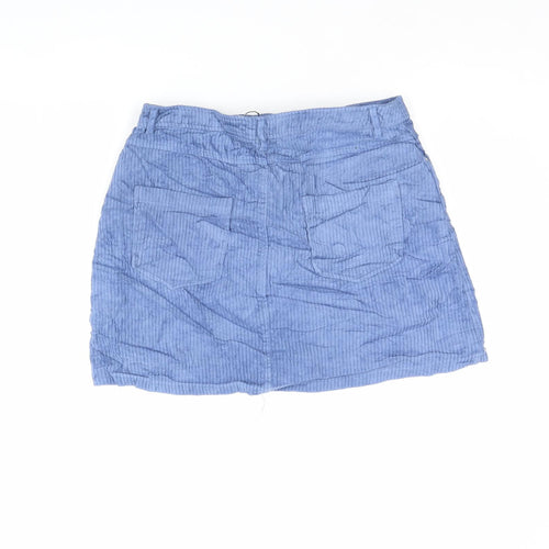 mng Womens Blue  Corduroy Mini Skirt Size M