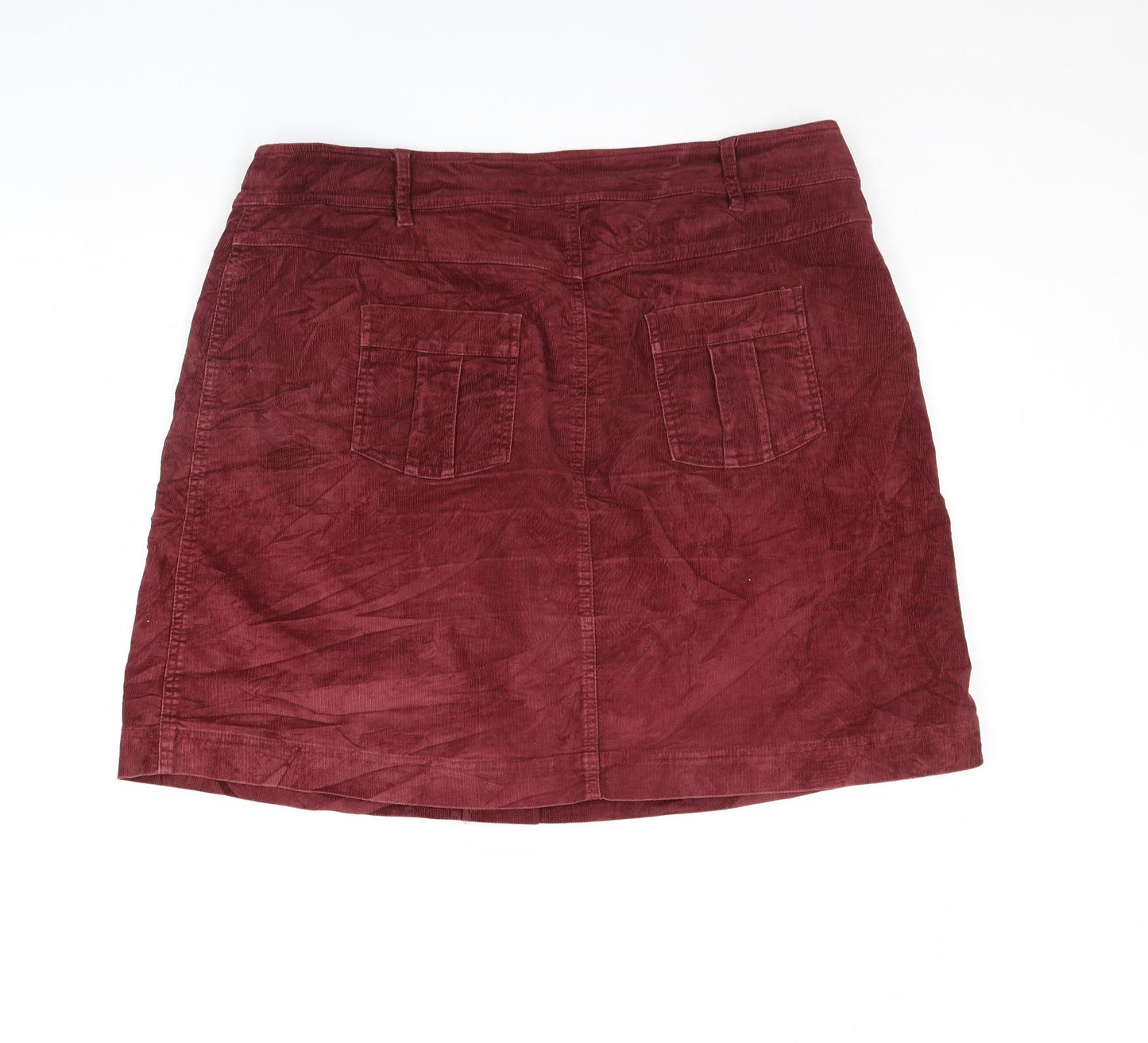 BHS Womens Red  Corduroy Mini Skirt Size 18