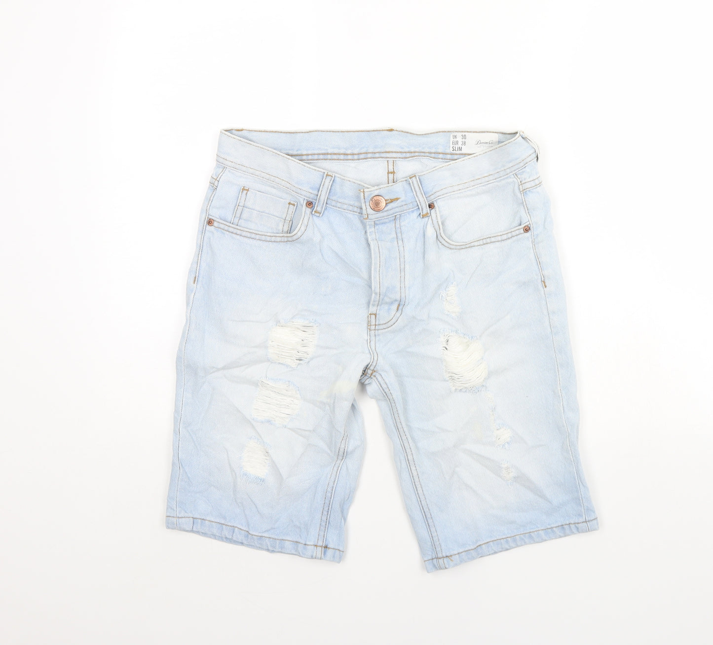 Denim & Co. Mens Blue  Denim Chino Shorts Size 30