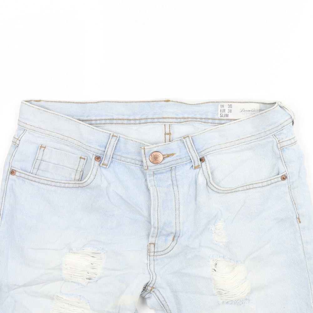 Denim & Co. Mens Blue  Denim Chino Shorts Size 30