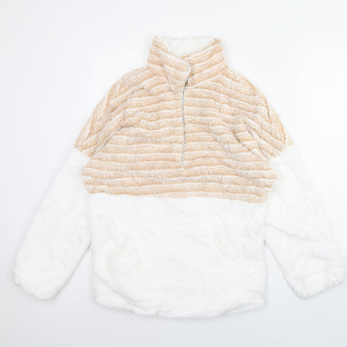Preworn Womens White   Henley Jumper Size S