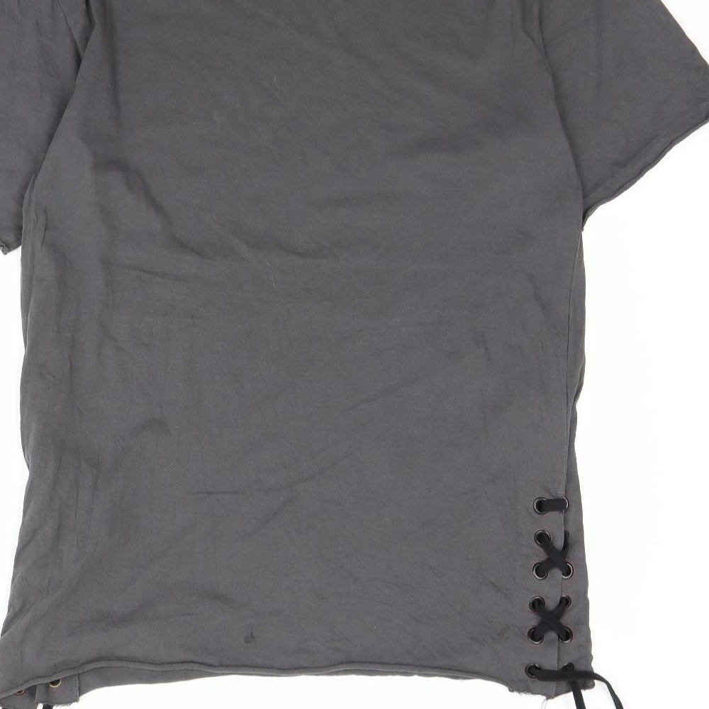 New Look Mens Grey    T-Shirt Size M
