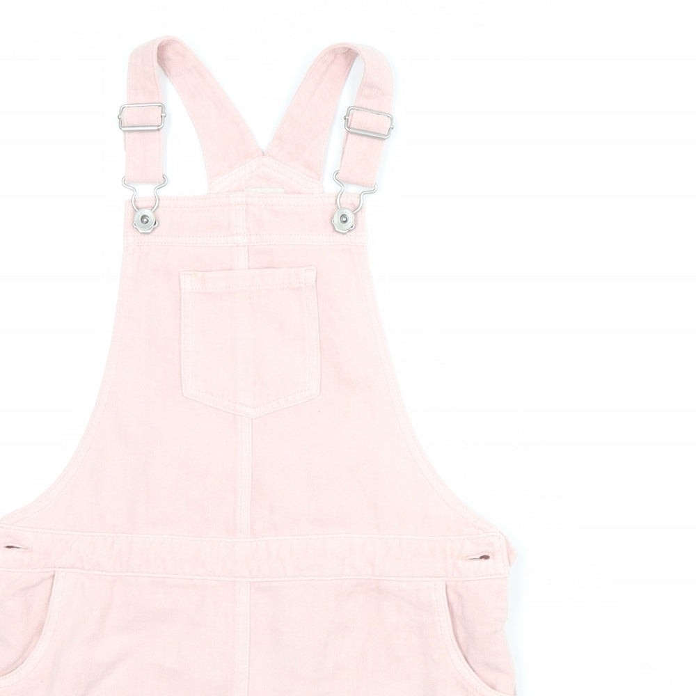 F&F Girls Pink   Pinafore/Dungaree Dress  Size 12 Years