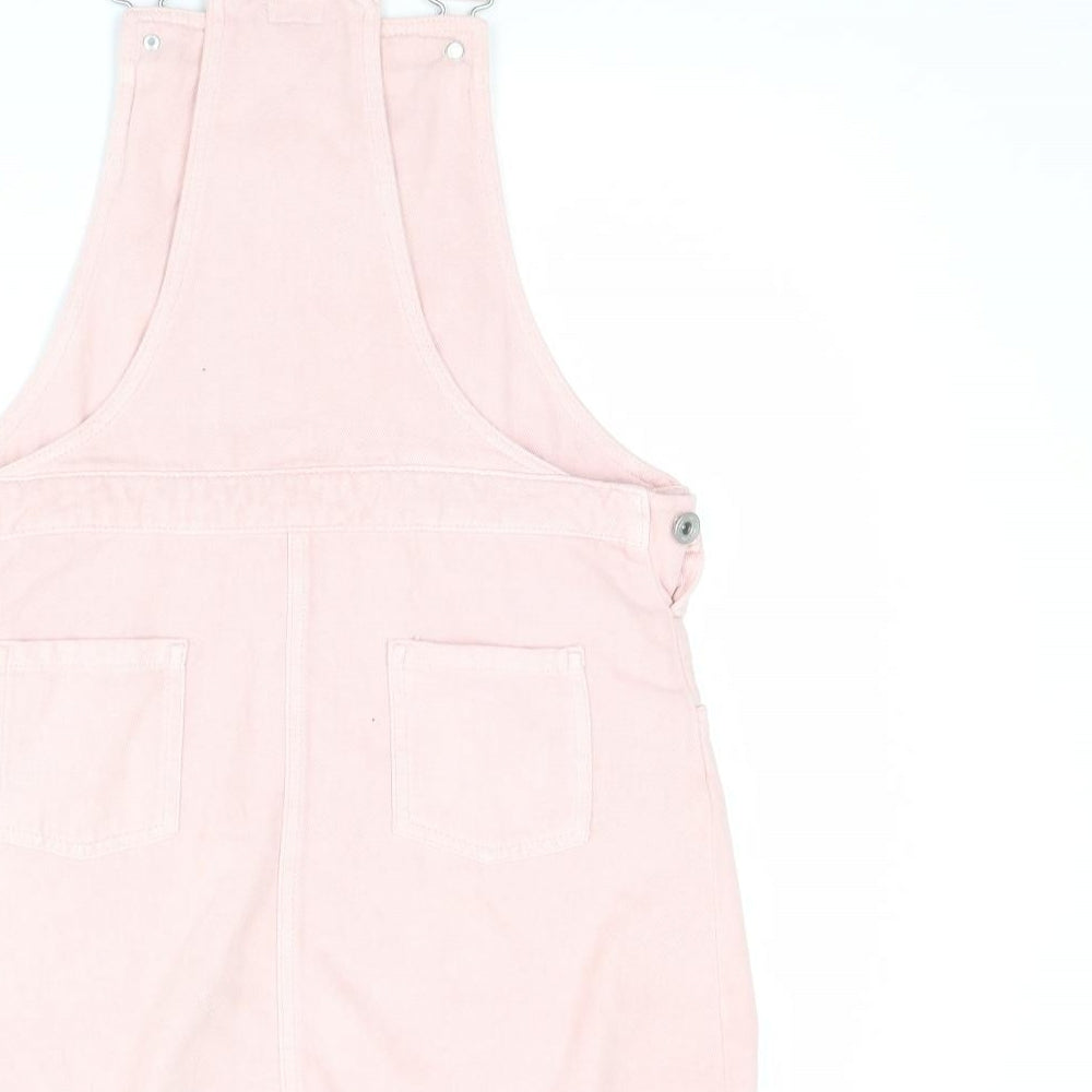 F&F Girls Pink   Pinafore/Dungaree Dress  Size 12 Years