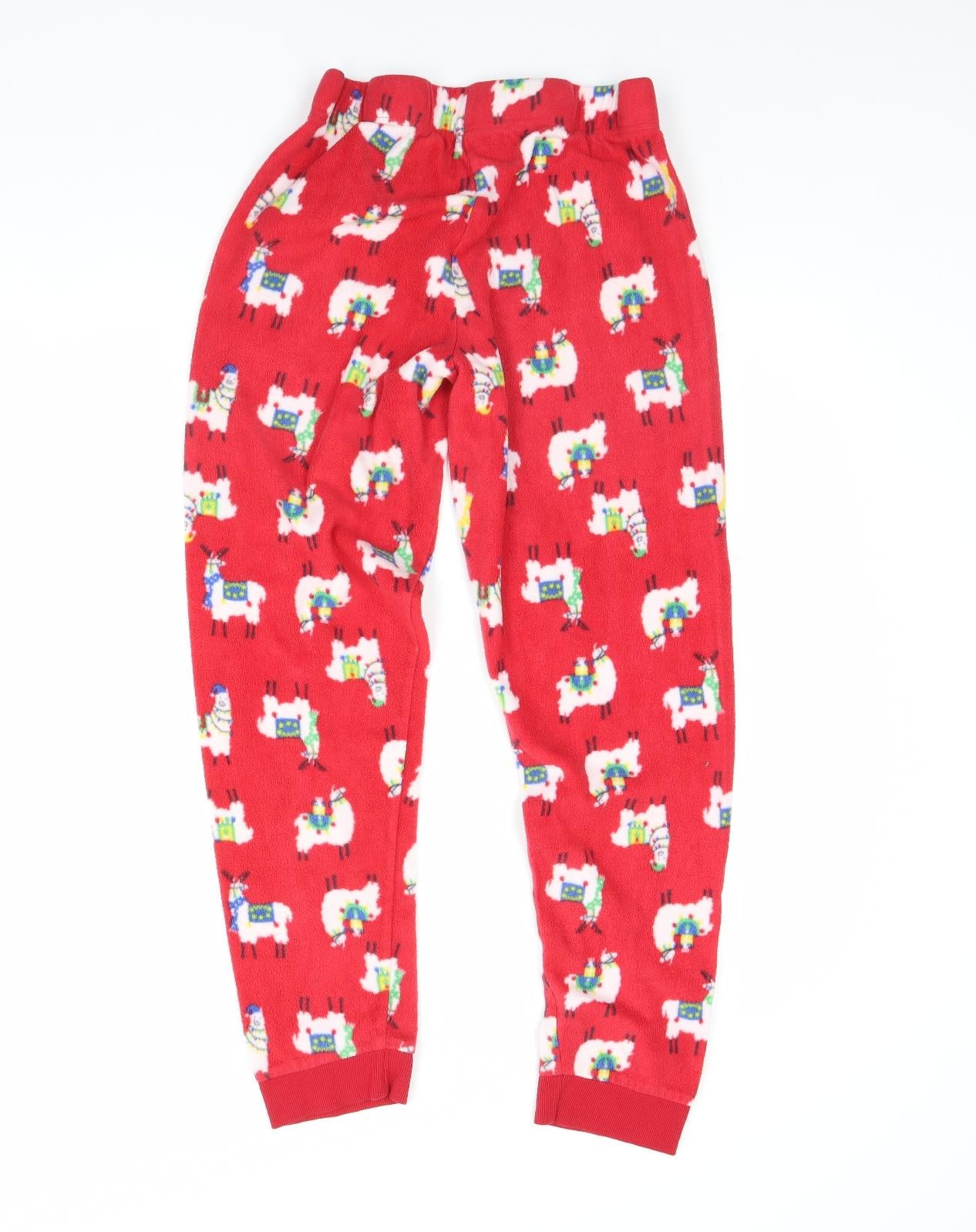 Dunnes Stores Womens Red Solid  Cami Pyjama Pants Size S  - Llama