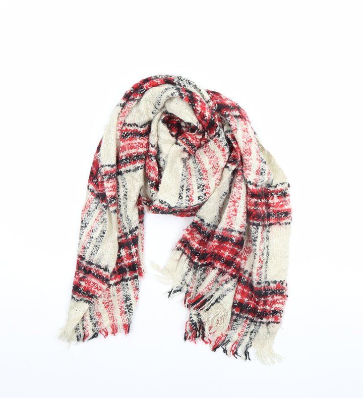 Preworn Womens Beige Check   Scarf