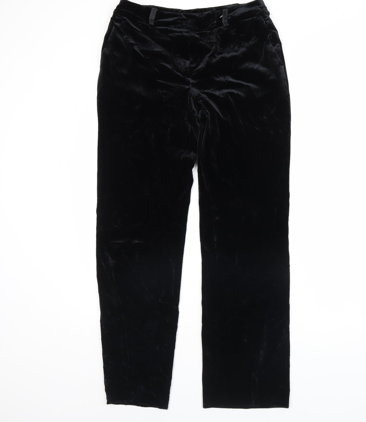 Florence & Fred Womens Black  Velour Trousers  Size 10 L30 in