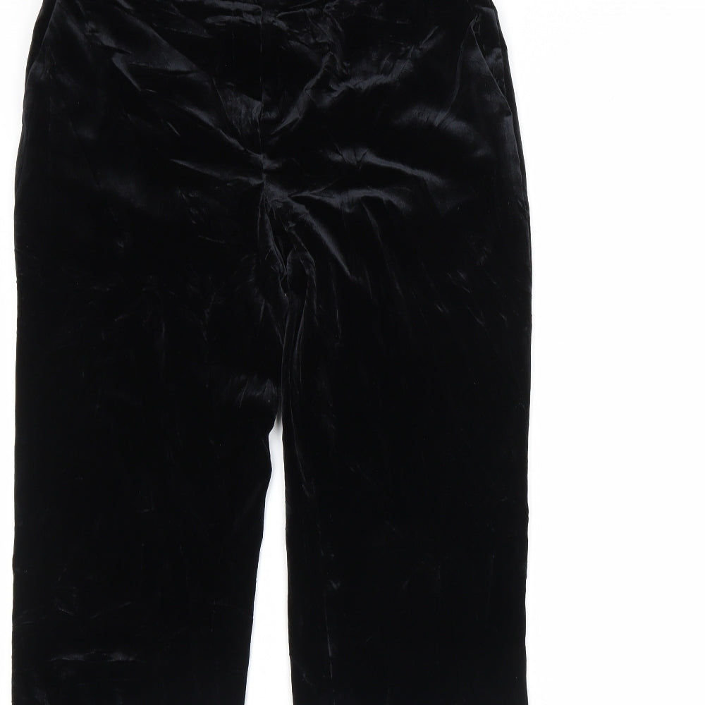 Florence & Fred Womens Black  Velour Trousers  Size 10 L30 in