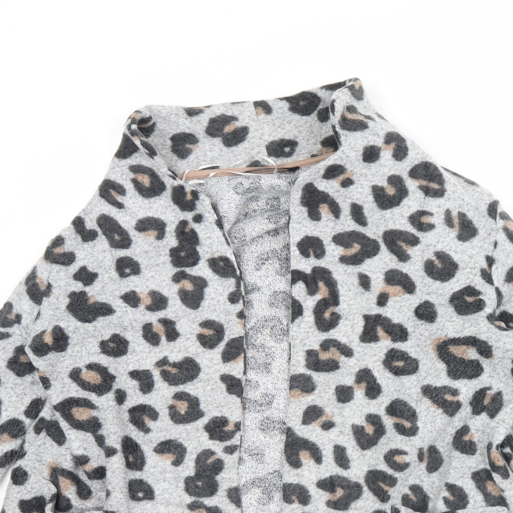 George Womens Grey Animal Print  Jacket  Size M