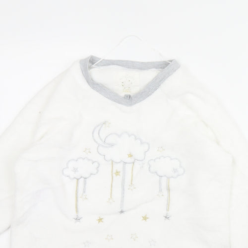 Preworn Womens White Solid  Cami Pyjama Top Size S