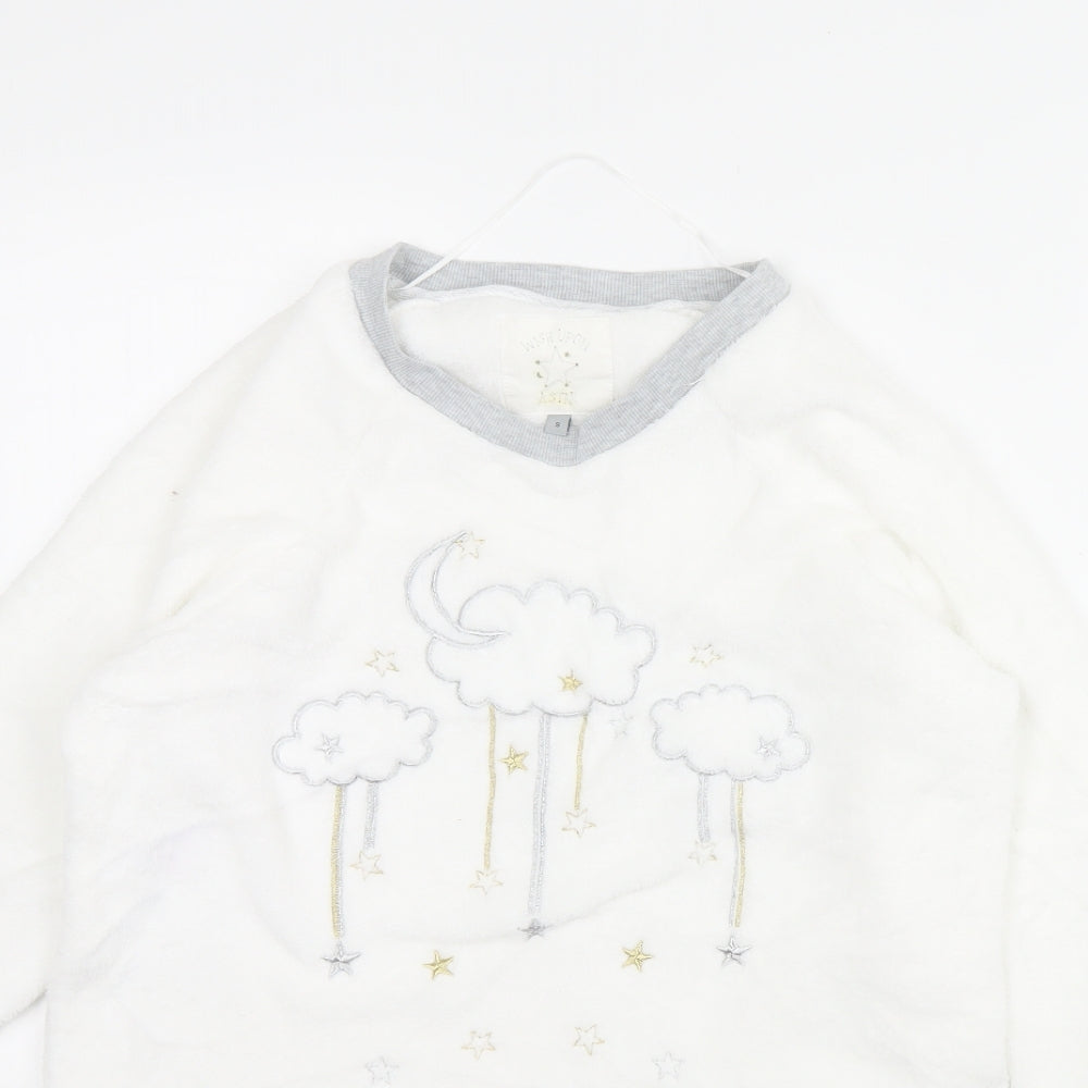 Preworn Womens White Solid  Cami Pyjama Top Size S