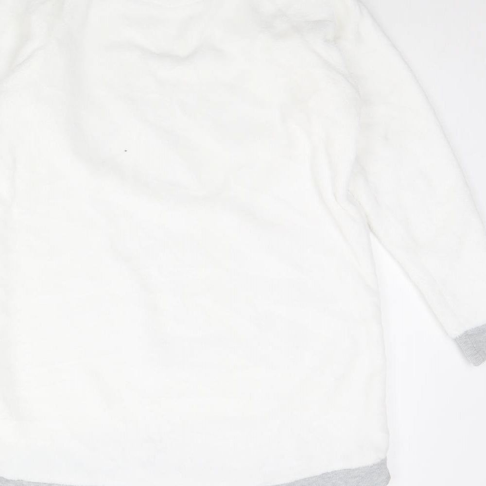Preworn Womens White Solid  Cami Pyjama Top Size S