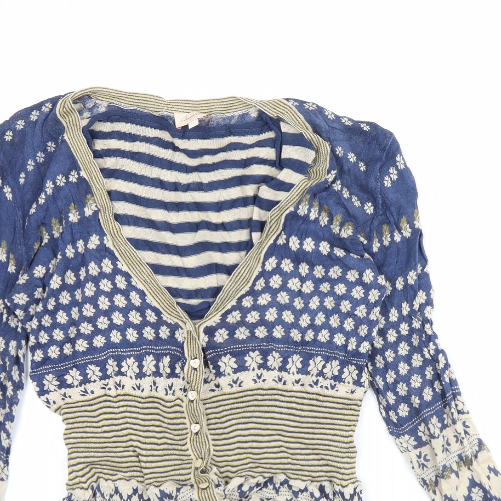 Whistles Womens Blue Striped  Pullover Jumper Size S