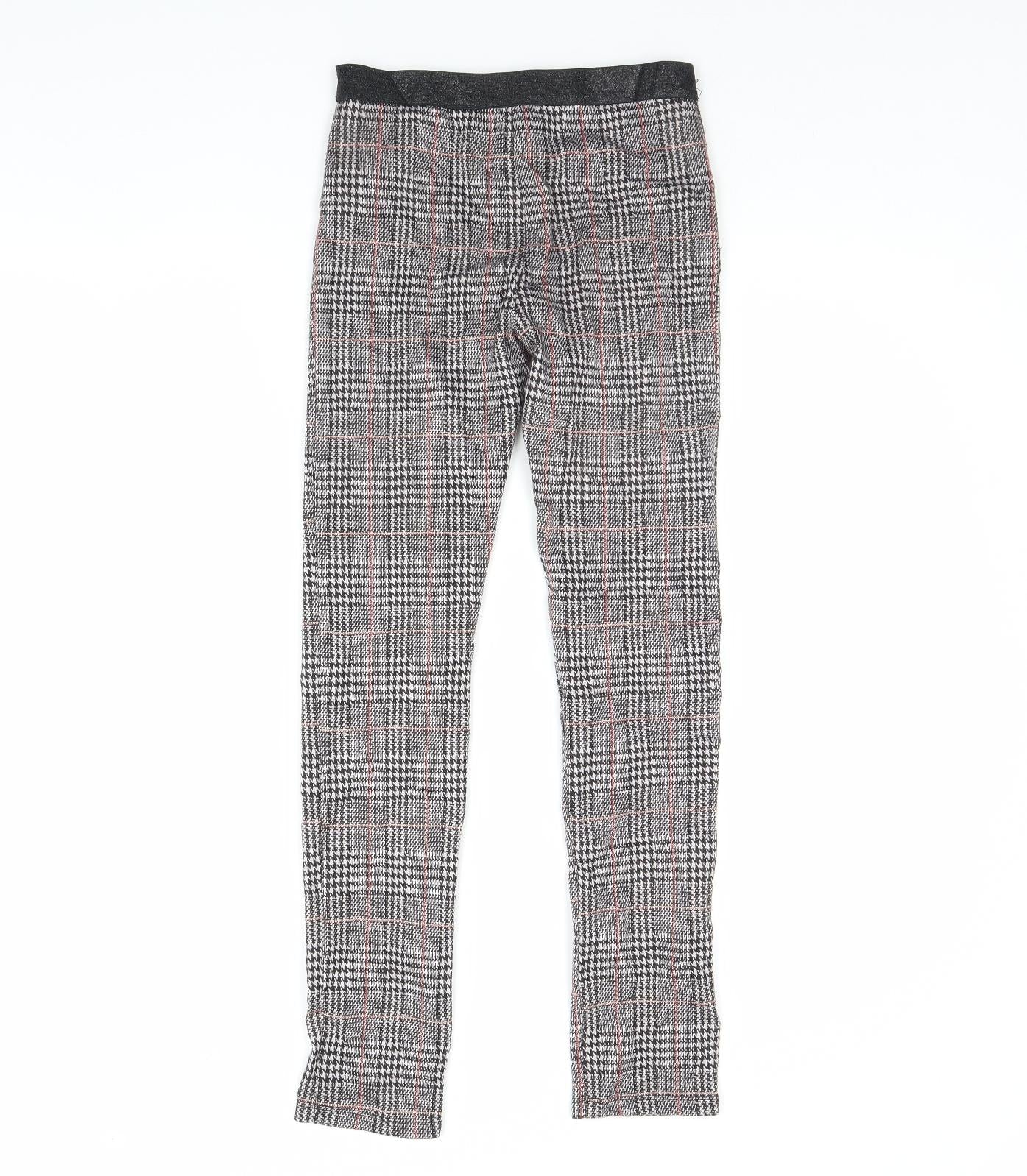 Nutmeg Girls Black Plaid  Bloomer Trousers Size 11 Years