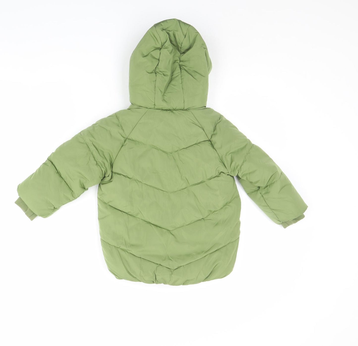 M&S Girls Green   Rain Coat Coat Size 2 Years