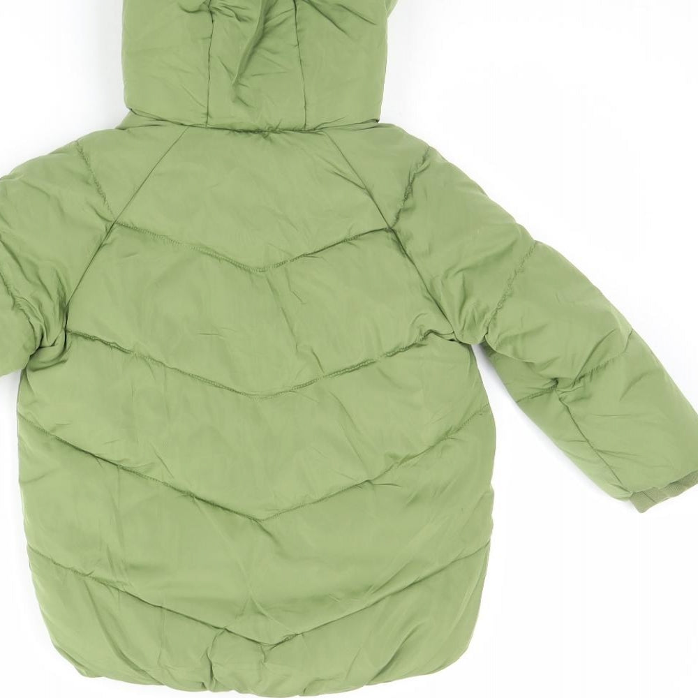 M&S Girls Green   Rain Coat Coat Size 2 Years