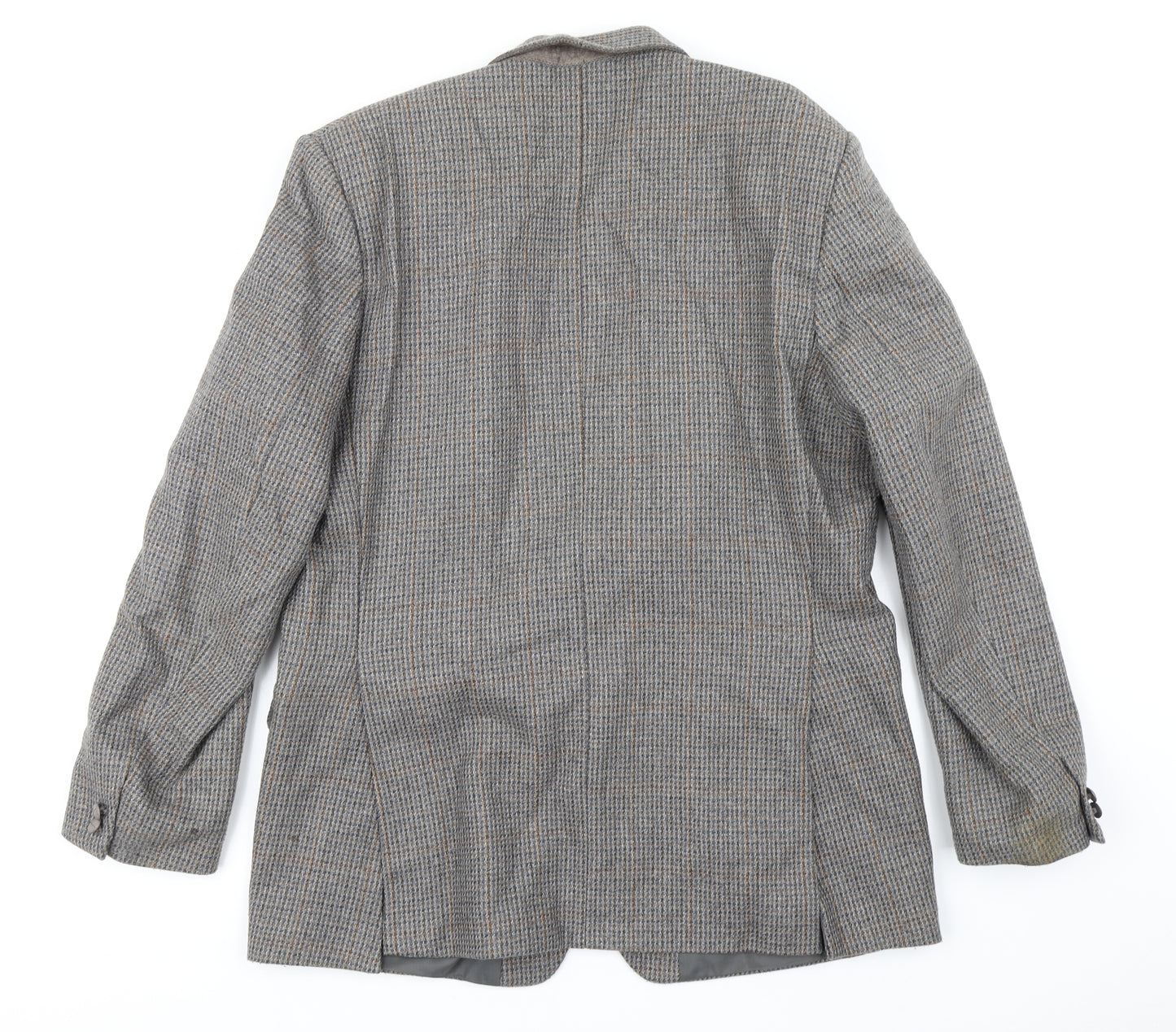 Preworn Mens Grey Houndstooth  Jacket Suit Jacket