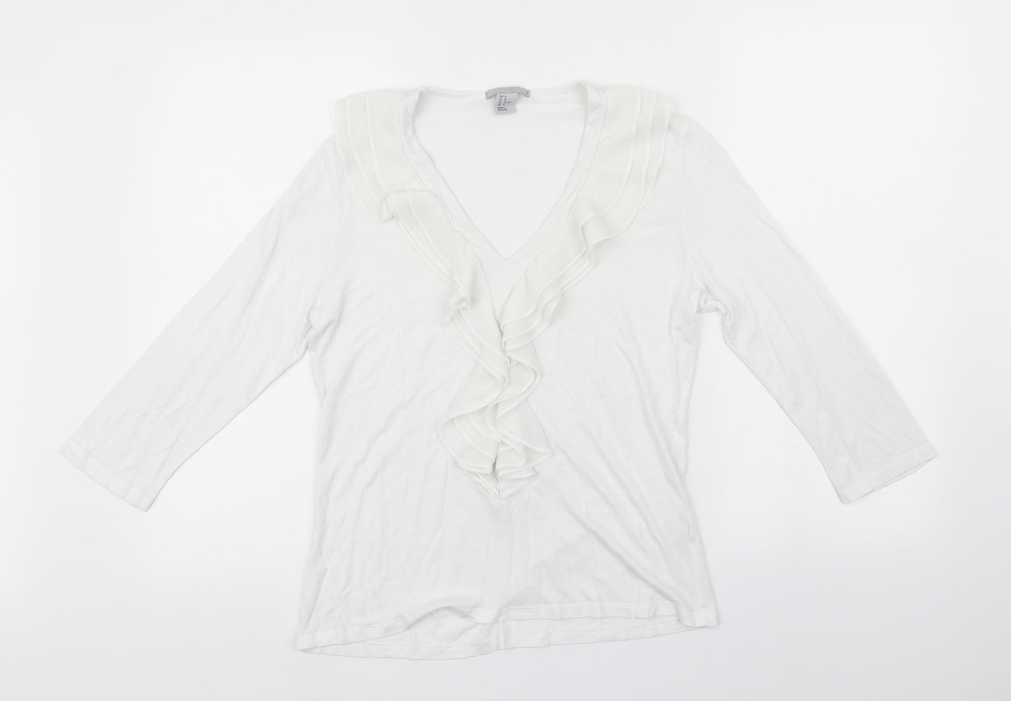 H&M Womens White   Basic Blouse Size M