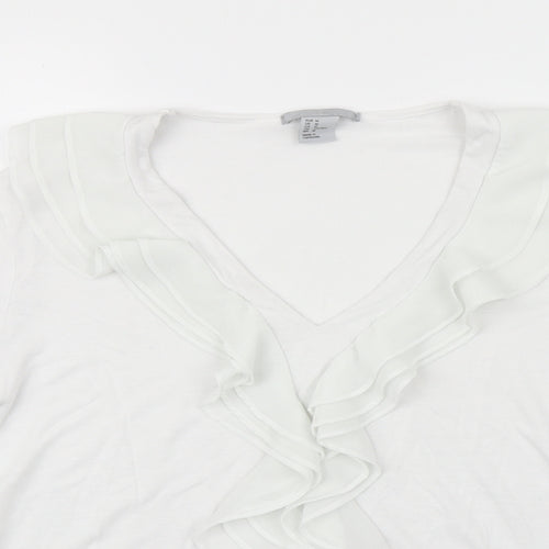 H&M Womens White   Basic Blouse Size M