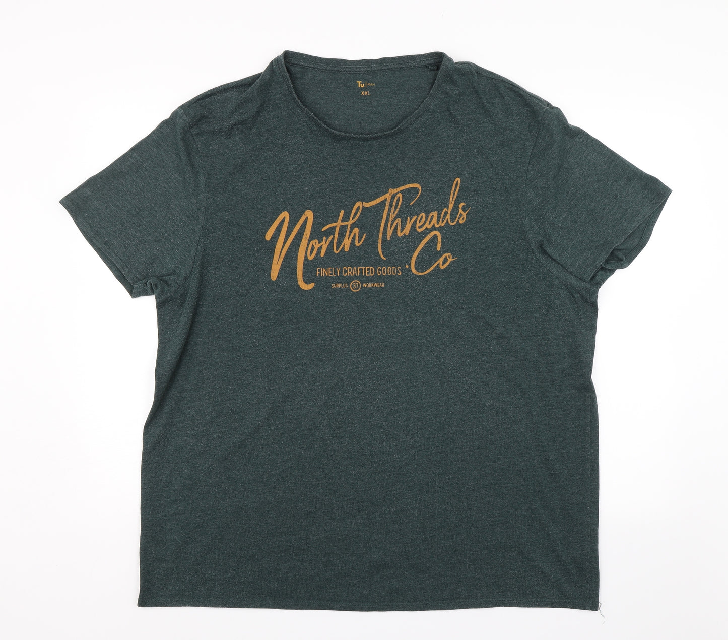 TU Mens Green    T-Shirt Size 2XL  - North Threads Co