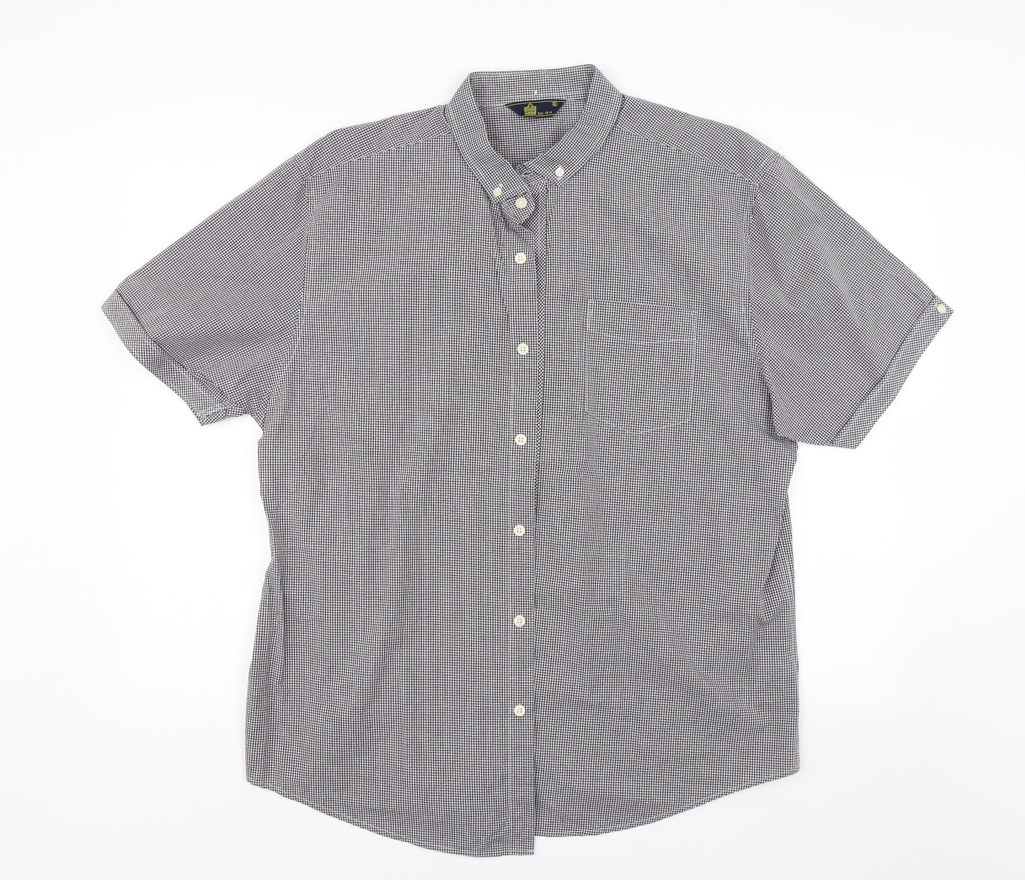 Admiral Mens Blue Plaid   Dress Shirt Size XL