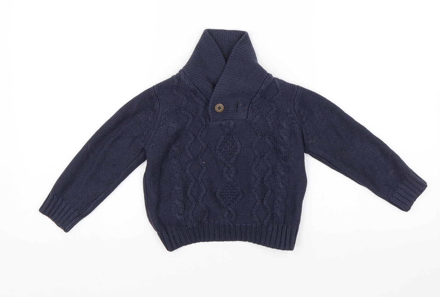 M&S Boys Blue   Pullover Jumper Size 2-3 Years