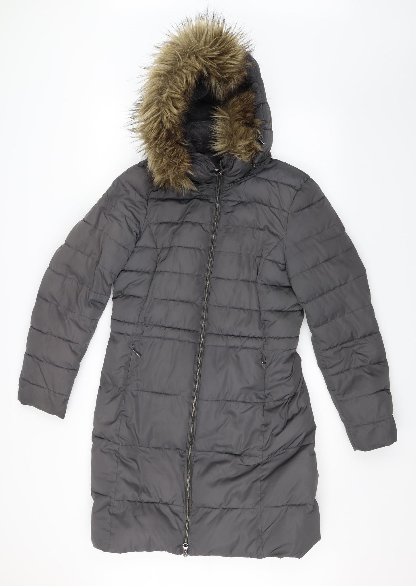 Per Una Womens Grey   Parka Jacket Size 8